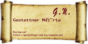 Gestettner Márta névjegykártya