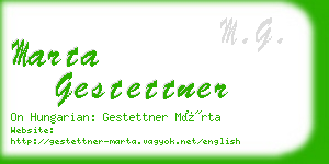 marta gestettner business card
